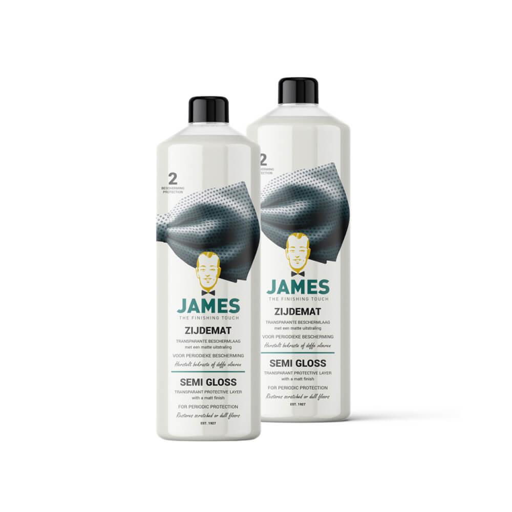 James Zijdemat | PVC Vloer Polish | Zijdematte beschermlaag | Voordeelverpakking 2 x 1 Liter 1