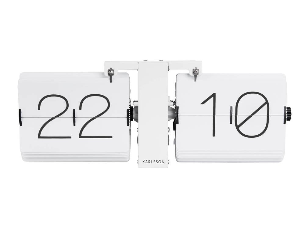 Karlsson Flip Clock No Case - Mat Wit met Witte Standaard 1