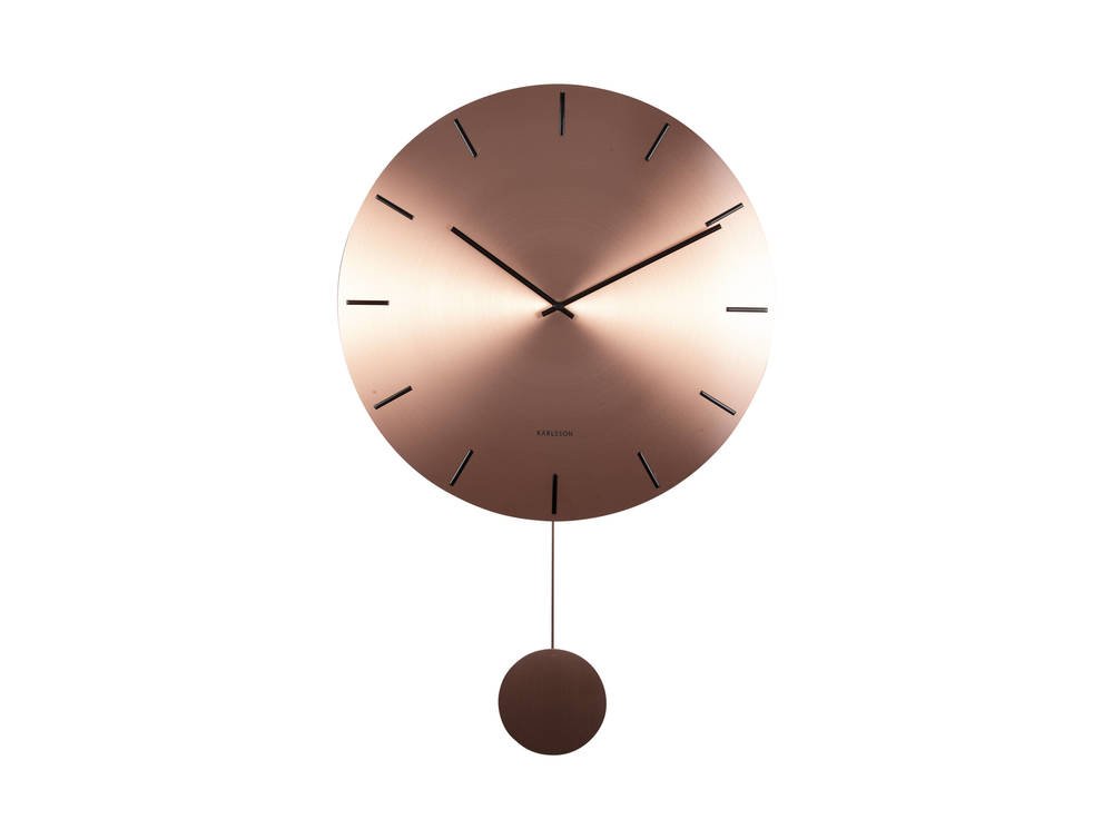 Karlsson Impressive Pendulum Wandklok - Koper met Zwart - ⌀ 47 cm 1