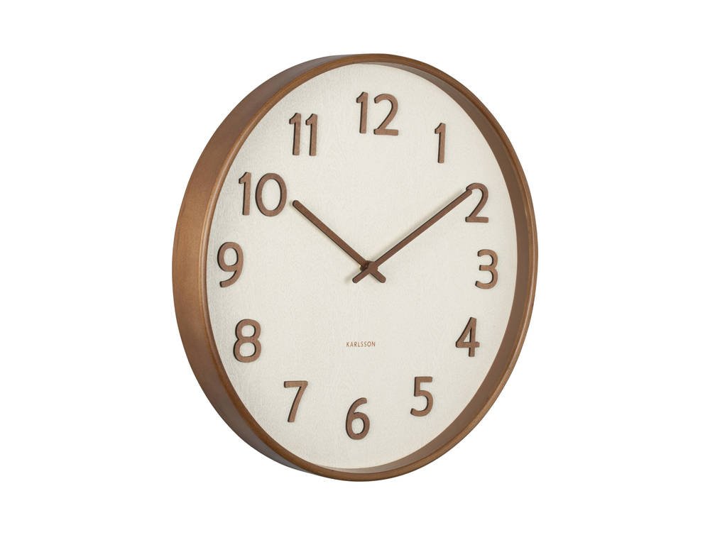 Karlsson Pure Wood Grain Large Wandklok - Ivoor - ⌀ 40 cm