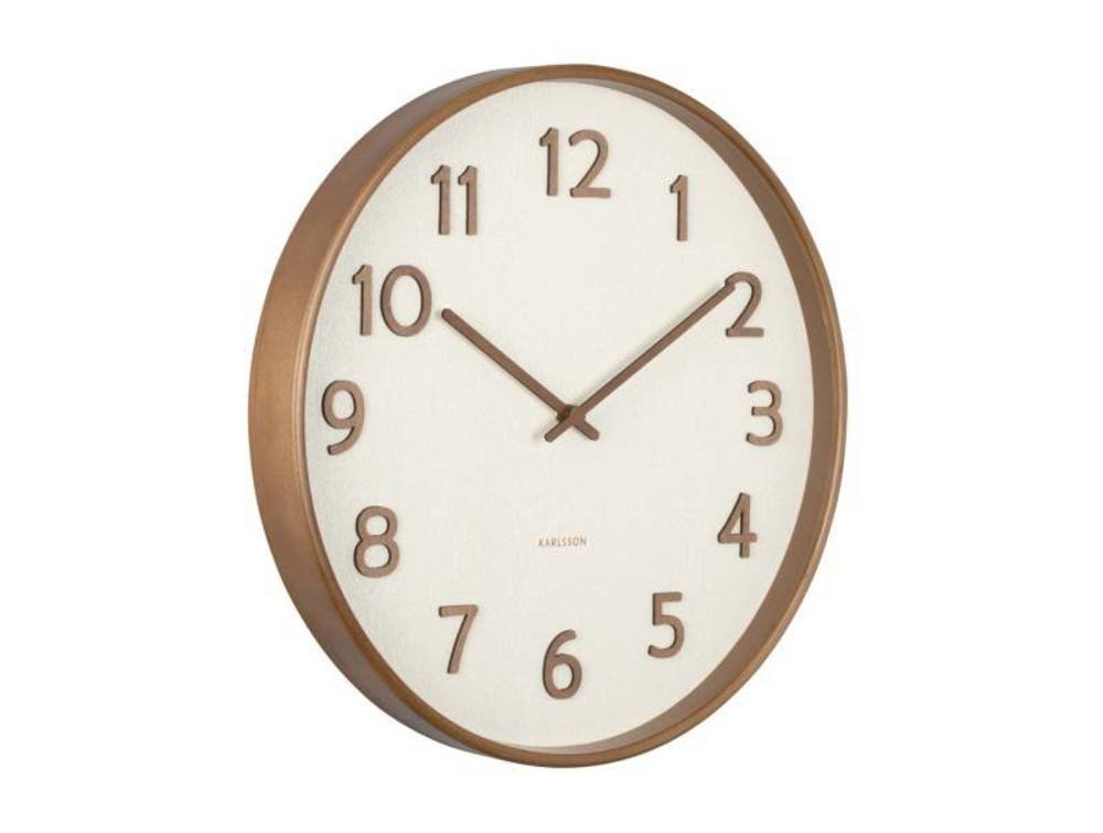 Karlsson Pure Wood Grain Large Wandklok - Ivoor - ⌀ 40 cm 1