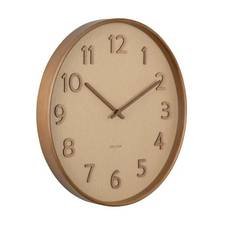 Karlsson Pure Wood Grain Large Wandklok - Zandbruin - ⌀ 40 cm