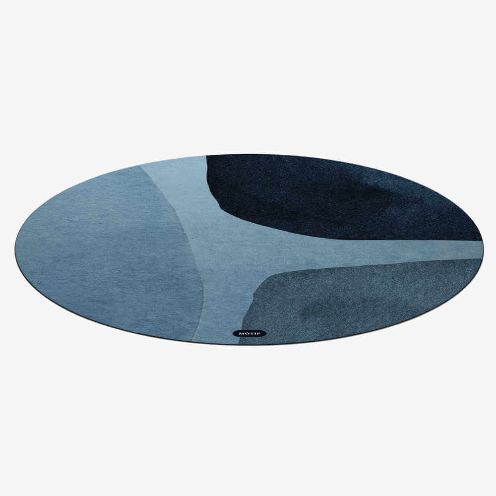 Mótif Artiste Marine - Wasbare kinderstoel vloerbeschermer -  Donkerblauw  - Ø 115 cm 3