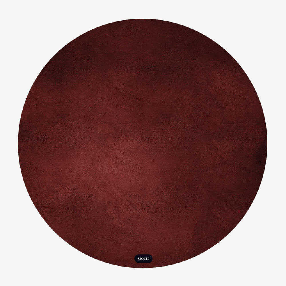 Mótif Cuir Rouge - Wasbare kinderstoel vloerbeschermer -  Rood  - Ø 115 cm 1
