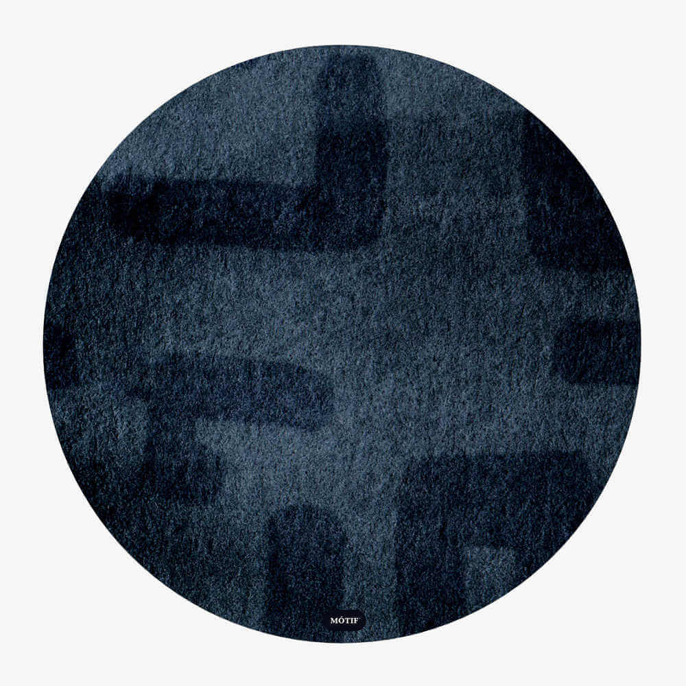 Mótif Ethnique - Wasbare kinderstoel vloerbeschermer -  Donkerblauw  - Ø 115 cm 1