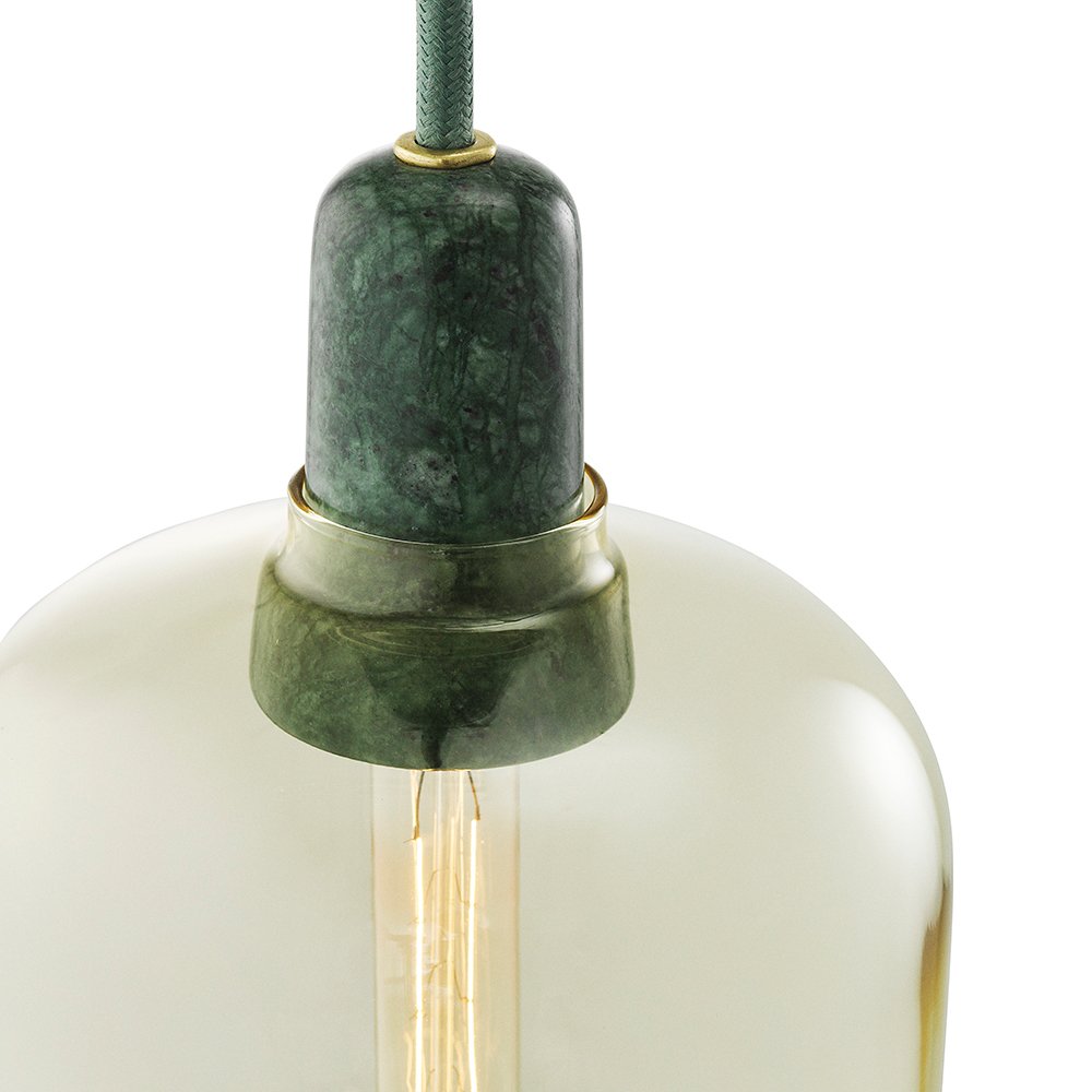 Normann Copenhagen Amp - Hanglamp Small - Goud Groen - H 17 x Ø 14 cm 5