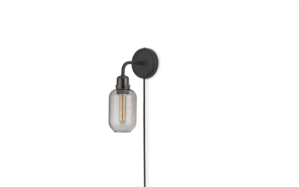 Normann Copenhagen Amp - Wandlamp - Gerookt Zwart - H 30 x B 17 x D 11 cm 4