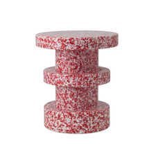 Normann Copenhagen Bit Stool Stack - Bijzettafel Rood - H 42 x Ø 36 cm