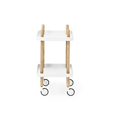 Normann Copenhagen Block - Bijzettafel Trolley Wit - H 64 x L 50 x D 35 cm