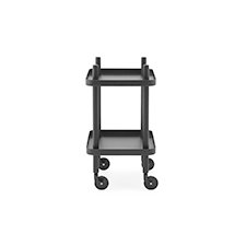 Normann Copenhagen Block - Bijzettafel Trolley Zwart-Zwart - H 64 x L 50 x D 35 cm