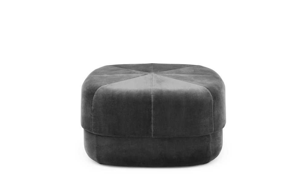 Normann Copenhagen Circus Velour - Poef Grijs 1