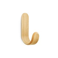 Normann Copenhagen Curve Hook - Wandhaak As - H 17,7 x L 5,3 x D 10 cm