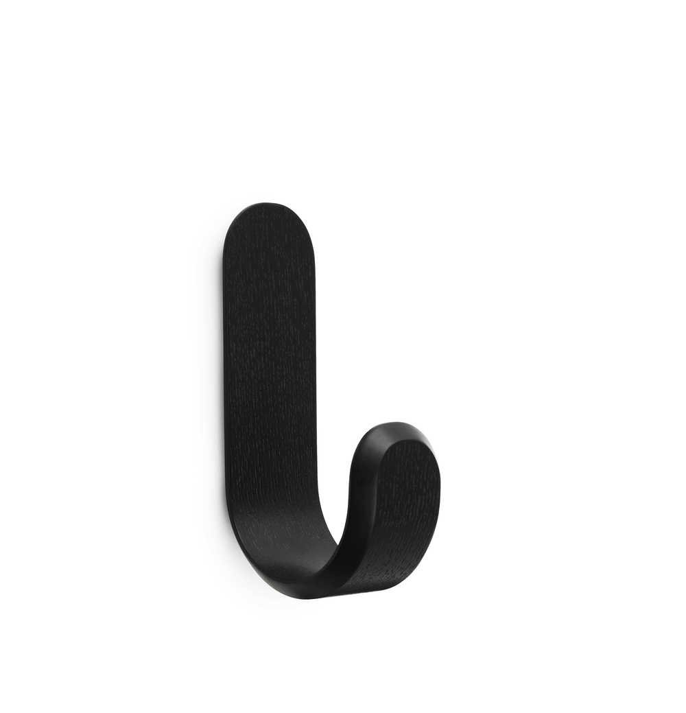 Normann Copenhagen Curve Hook - Wandhaak Zwart - H 17,7 x L 5,3 x D 10 cm 1