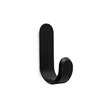 Normann Copenhagen Curve Hook - Wandhaak Zwart - H 17,7 x L 5,3 x D 10 cm