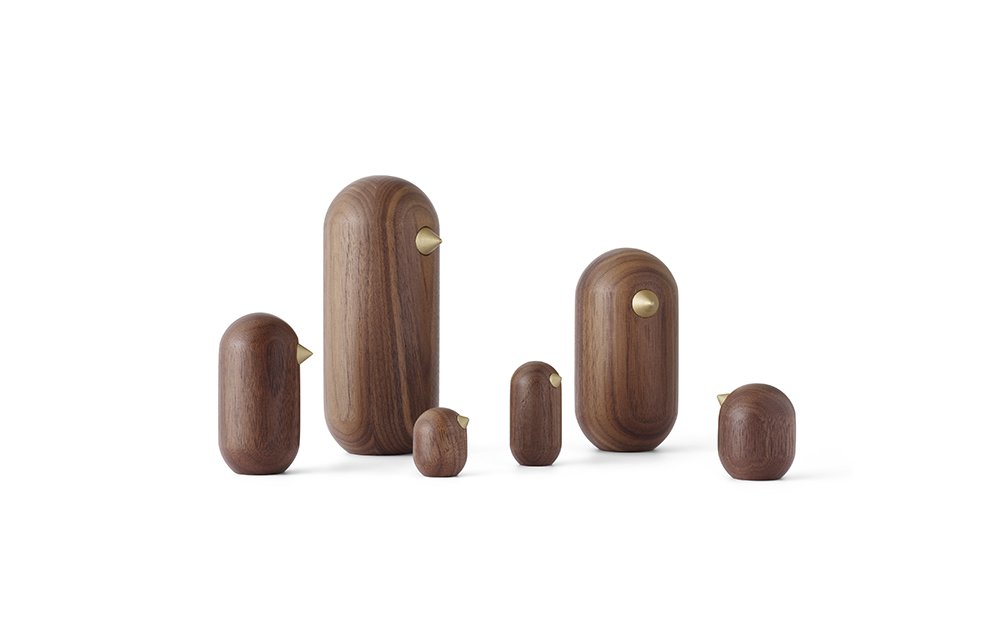 Normann Copenhagen Little Bird - Houten vogel Walnoot 4