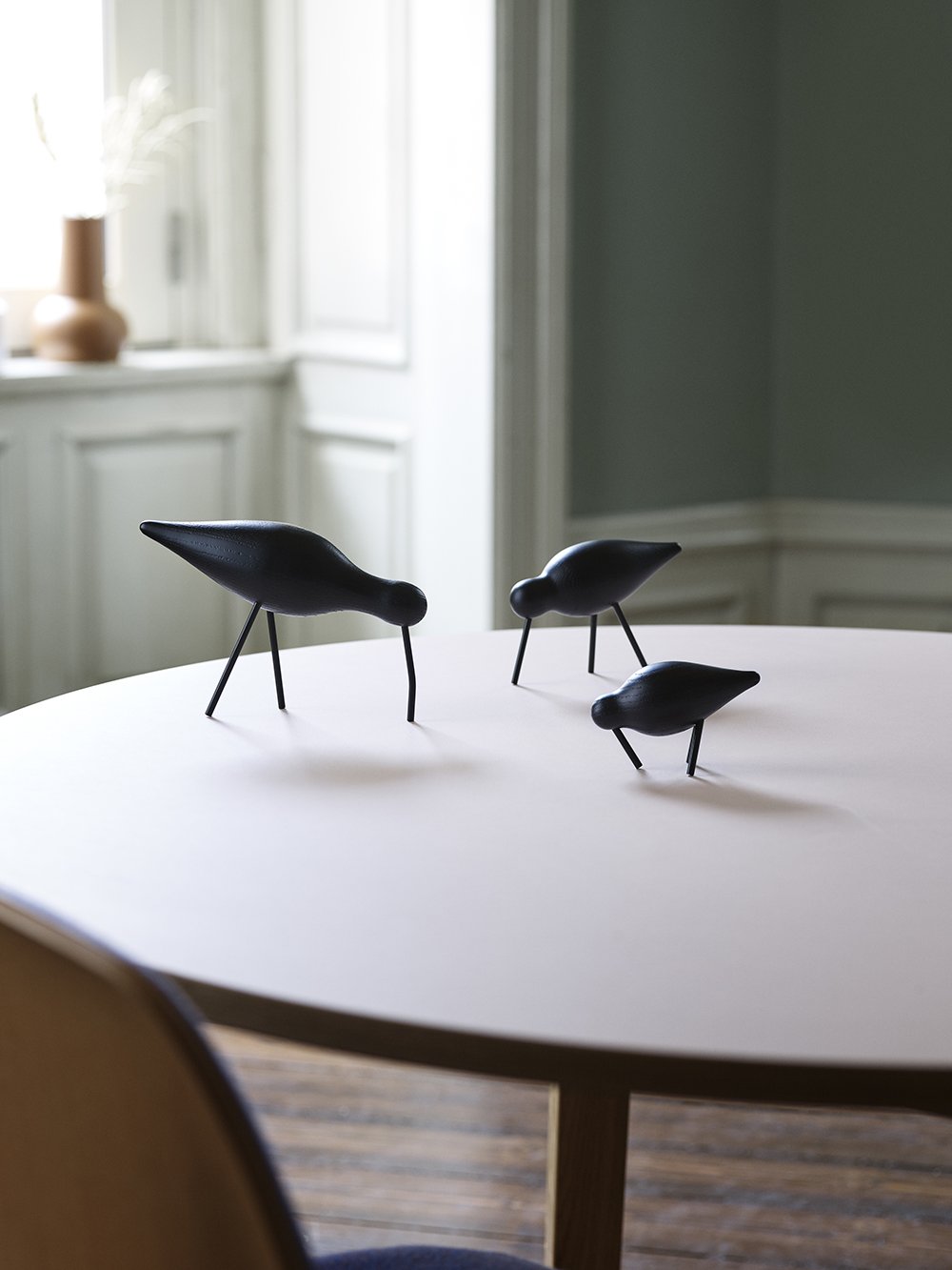 Normann Copenhagen Shorebird - Houten vogel Zwart-Zwart 3