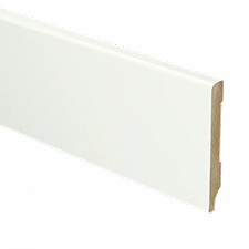 Trots MDF Plint Verkeerswit | Modern | RAL 9016 | 9 x 70 x 2440 mm